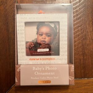 NWT Kate & Milo Baby's Photo Ornament